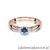 Pierścionek W428 Szafir 0,15ct różowe złoto