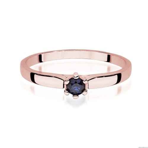 Pierścionek W222 Szafir 0,15ct różowe złoto