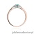Pierścionek W428 Szmaragd 0,15ct różowe złoto
