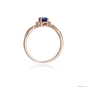 Pierścionek W019 Tanzanit 0,40ct różowe złoto