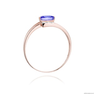 Pierścionek W119 Tanzanit 0,40ct różowe złoto