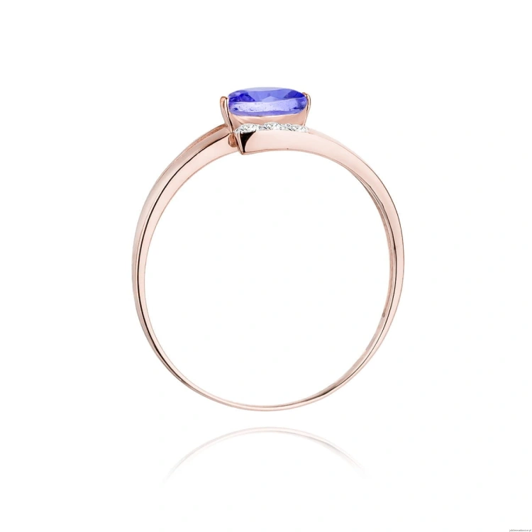 Pierścionek W119 Tanzanit 0,40ct różowe złoto