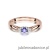 Pierścionek W428 Tanzanit 0,15ct różowe złoto