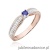 Pierścionek W449 Tanzanit 0,15ct różowe złoto