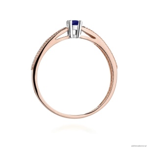 Pierścionek W449 Tanzanit 0,15ct różowe złoto