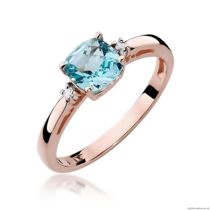 Pierścionek W003 Topaz 1,10ct różowe złoto