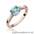 Pierścionek W003 Topaz 1,10ct różowe złoto