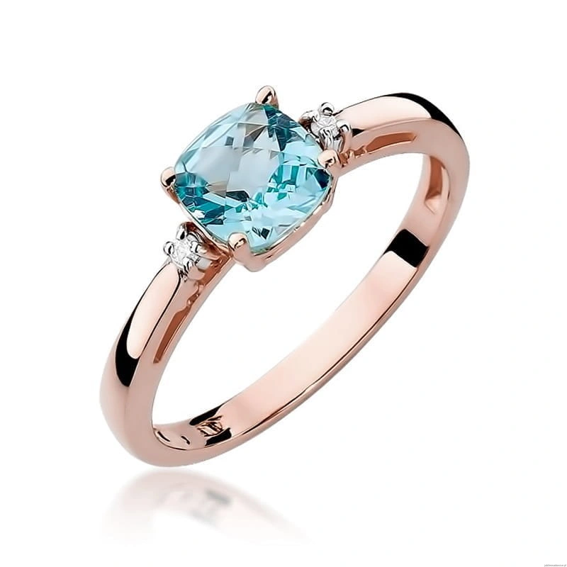 Pierścionek W003 Topaz 1,10ct różowe złoto
