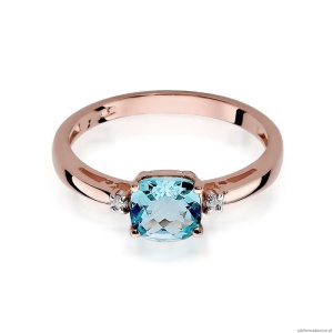 Pierścionek W003 Topaz 1,10ct różowe złoto