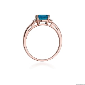 Pierścionek W003 Topaz 1,10ct różowe złoto