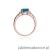 Pierścionek W003 Topaz 1,10ct różowe złoto