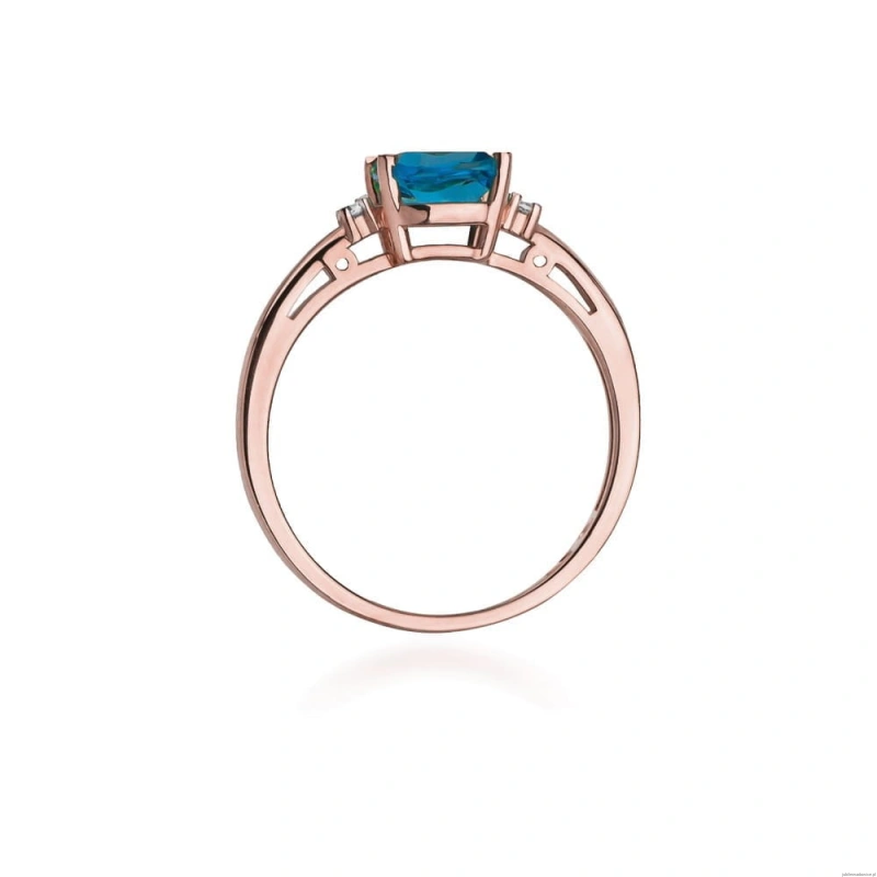 Pierścionek W003 Topaz 1,10ct różowe złoto