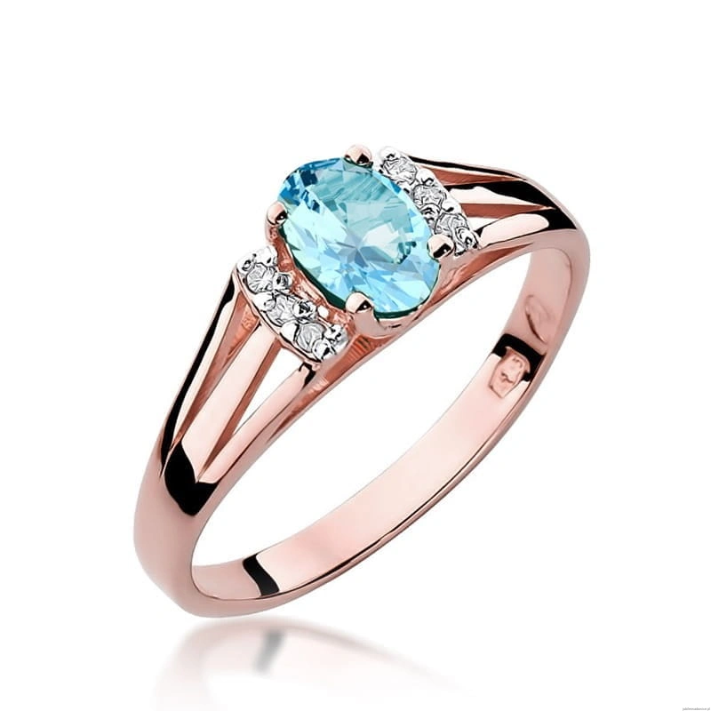 Pierścionek W005 Topaz 0,50ct różowe złoto