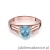 Pierścionek W005 Topaz 0,50ct różowe złoto
