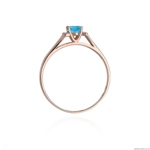 Pierścionek W005 Topaz 0,50ct różowe złoto