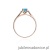Pierścionek W005 Topaz 0,50ct różowe złoto