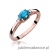 Pierścionek W006 Topaz 0,50ct różowe złoto