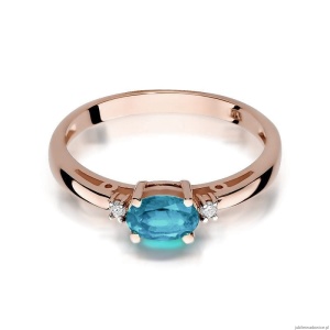 Pierścionek W006 Topaz 0,50ct różowe złoto