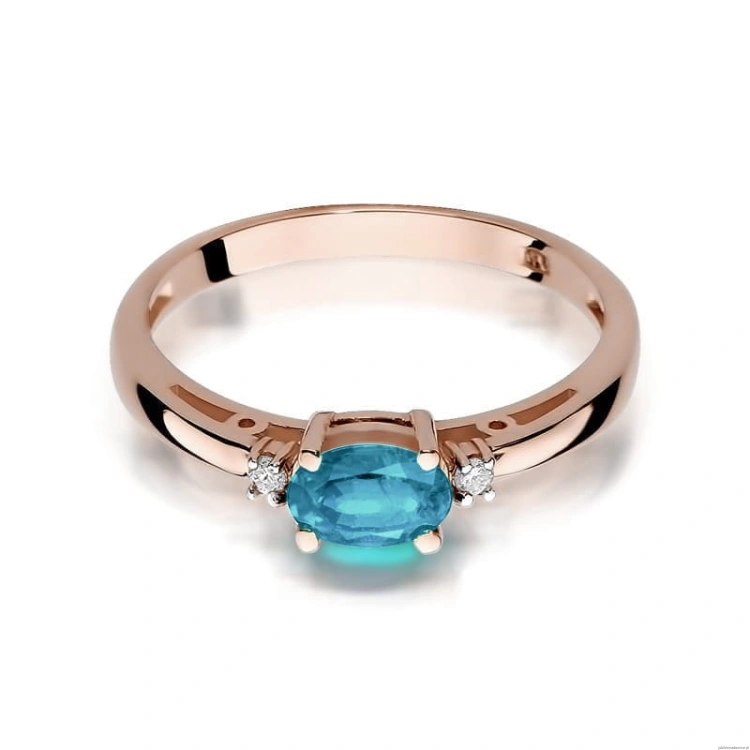 Pierścionek W006 Topaz 0,50ct różowe złoto