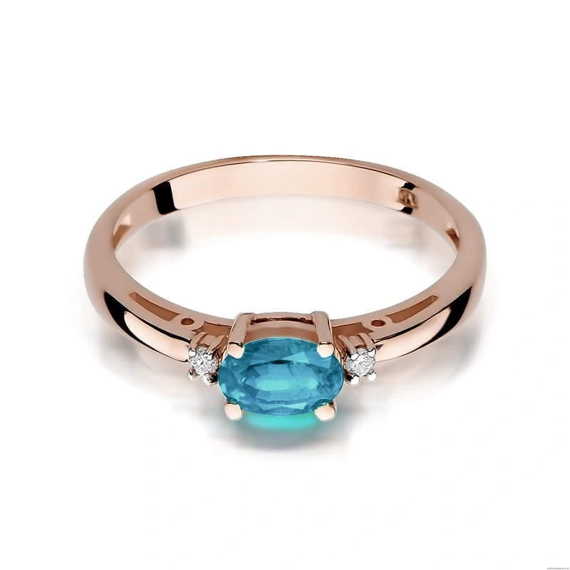 Pierścionek W006 Topaz 0,50ct różowe złoto