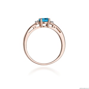 Pierścionek W006 Topaz 0,50ct różowe złoto