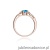 Pierścionek W006 Topaz 0,50ct różowe złoto
