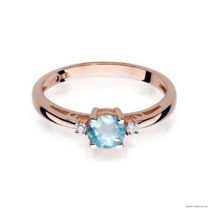 Pierścionek W010 Topaz 0,50ct różowe złoto