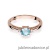 Pierścionek W010 Topaz 0,50ct różowe złoto