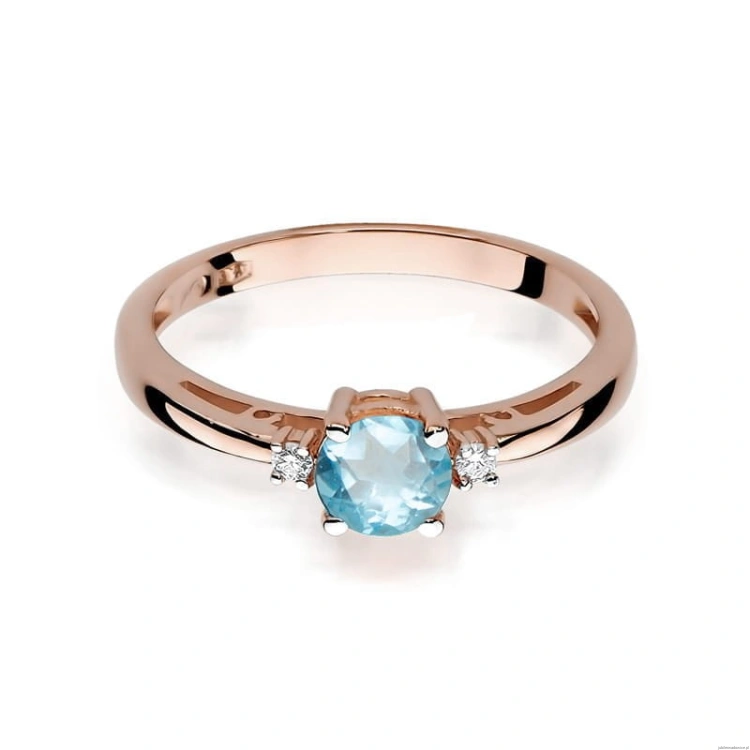 Pierścionek W010 Topaz 0,50ct różowe złoto