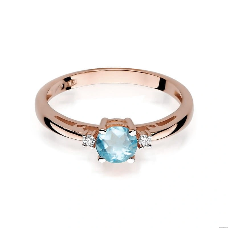 Pierścionek W010 Topaz 0,50ct różowe złoto