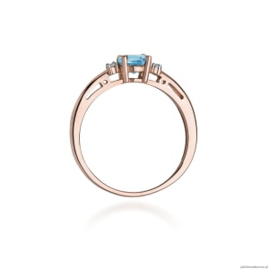 Pierścionek W010 Topaz 0,50ct różowe złoto