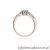 Pierścionek W010 Topaz 0,50ct różowe złoto