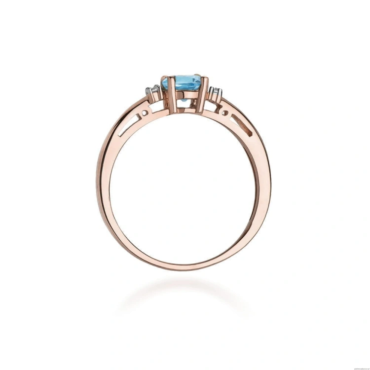 Pierścionek W010 Topaz 0,50ct różowe złoto