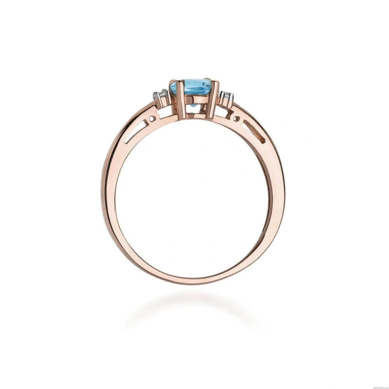 Pierścionek W010 Topaz 0,50ct różowe złoto