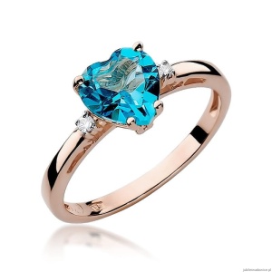 Pierścionek W012 Topaz 1,20ct różowe złoto