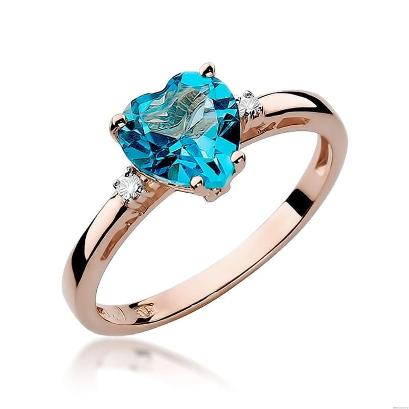 Pierścionek W012 Topaz 1,20ct różowe złoto