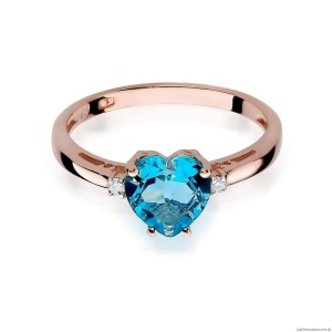 Pierścionek W012 Topaz 1,20ct różowe złoto