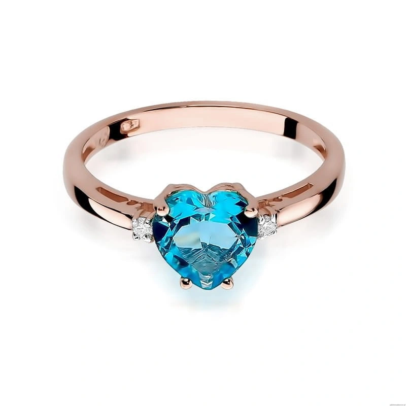 Pierścionek W012 Topaz 1,20ct różowe złoto