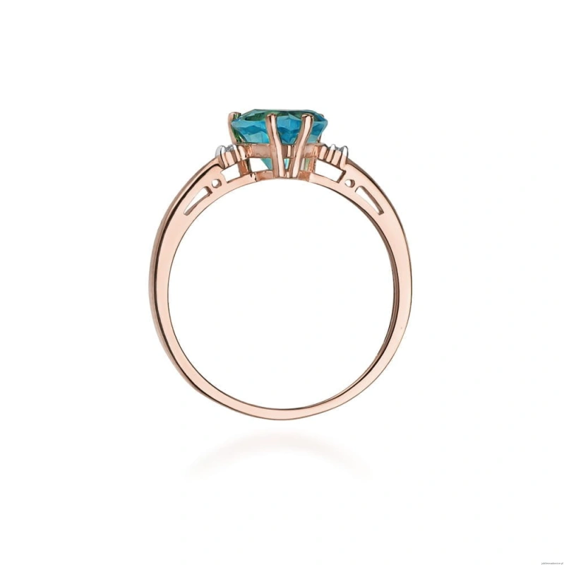 Pierścionek W012 Topaz 1,20ct różowe złoto