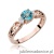 Pierścionek W014 Topaz 0,50ct różowe złoto