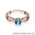 Pierścionek W014 Topaz 0,50ct różowe złoto