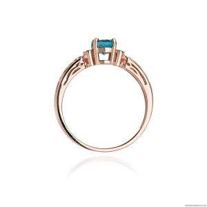 Pierścionek W014 Topaz 0,50ct różowe złoto