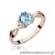 Pierścionek W019 Topaz 0,50ct różowe złoto