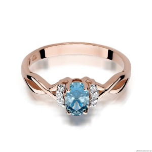 Pierścionek W019 Topaz 0,50ct różowe złoto