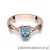 Pierścionek W019 Topaz 0,50ct różowe złoto