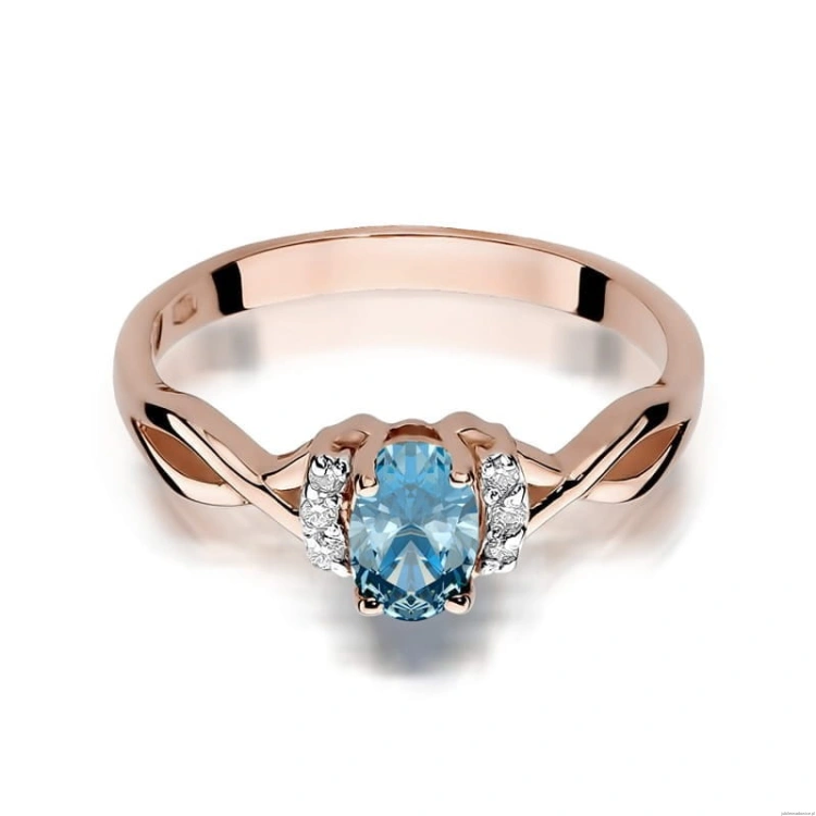 Pierścionek W019 Topaz 0,50ct różowe złoto