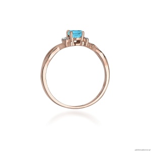 Pierścionek W019 Topaz 0,50ct różowe złoto