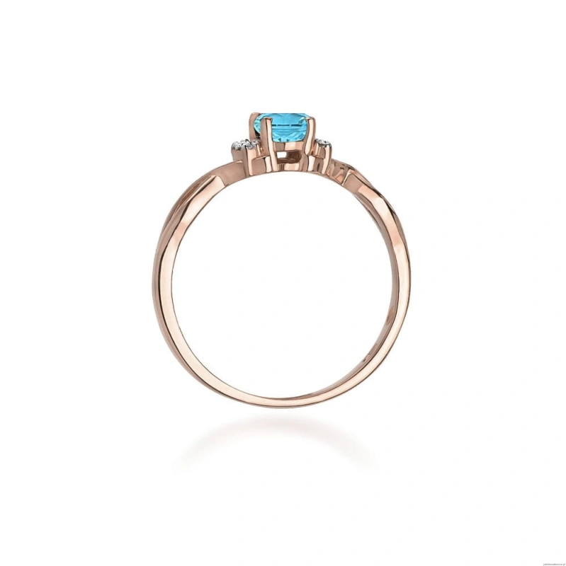 Pierścionek W019 Topaz 0,50ct różowe złoto