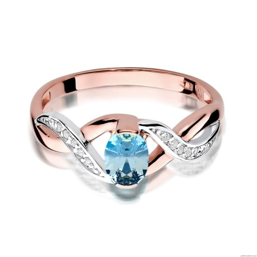 Pierścionek W028 Topaz 0,50ct różowe złoto