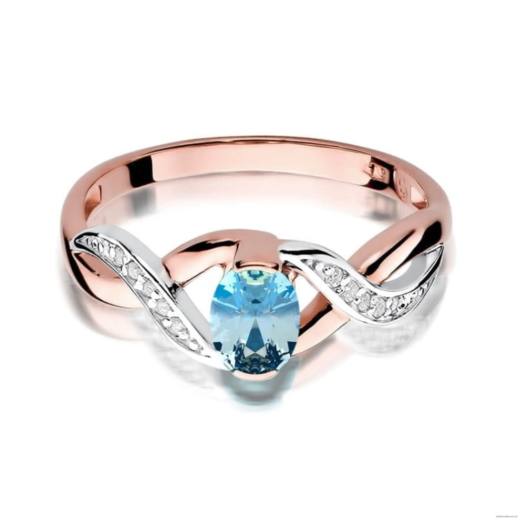Pierścionek W028 Topaz 0,50ct różowe złoto